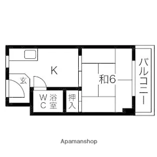 シャトーピネール【5階】の間取り