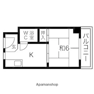シャトーピネール【6階】の間取り