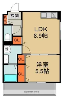 クリエオーレ下島町【1階】の間取り