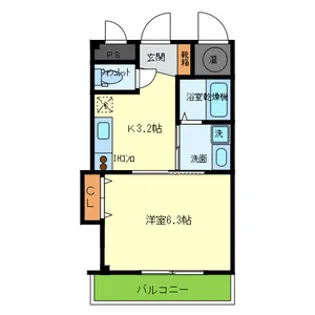 MS CUBEⅠ【3階】の間取り