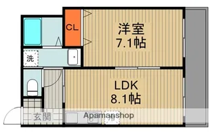 メゾンドフォンティーヌ【3階】の間取り