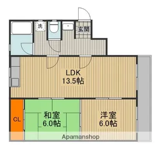 Kハイツ【4階】の間取り
