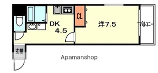ハイツマツモトⅡ【5階】の間取り