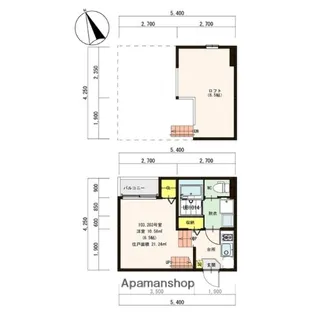 ハーモニーテラス淀下津町【1階】の間取り