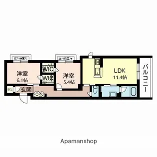 CASA KITANO【3階】の間取り