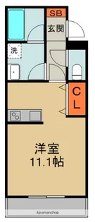 フリーディオ門真Ⅲ【3階】の間取り