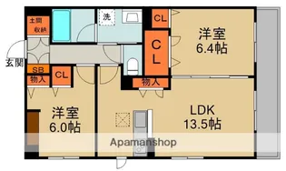 シャーメゾングレイス【1階】の間取り