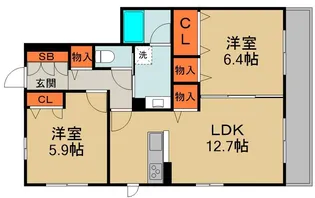 シャーメゾングレイス【1階】の間取り