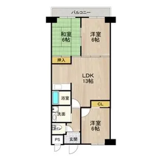 エクセレント千里丘【4階】の間取り