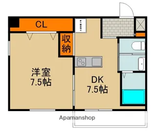 ラムール守口【6階】の間取り