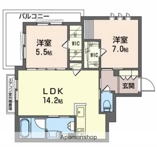 シャーメゾンベルクレスト【3階】の間取り