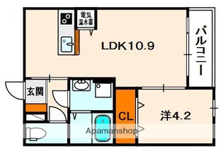 アート樟葉【2階】の間取り