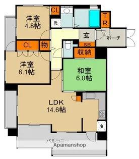 ファインベール守口【3階】の間取り