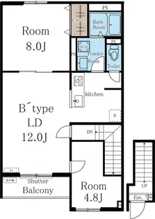 クローバーKAJI【2階】の間取り