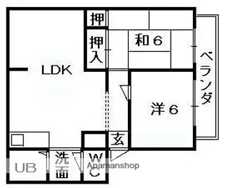 サンビレッジ池之宮【1階】の間取り