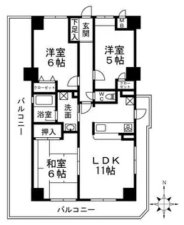 大阪府守口市馬場町2丁目【マンション】の間取り