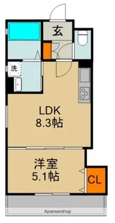 クリエオーレ常盤町【2階】の間取り