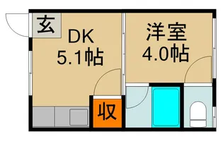 東北第4マンション【2階】の間取り