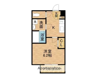 大阪府交野市私部7丁目【アパート】の間取り