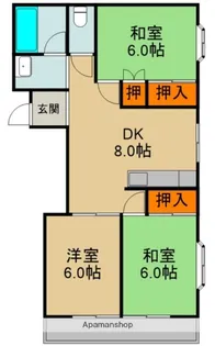 デラックスハイツジョイ【1階】の間取り