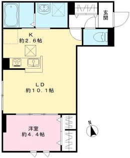 グランヴィラ大池【102号室号室】の間取り