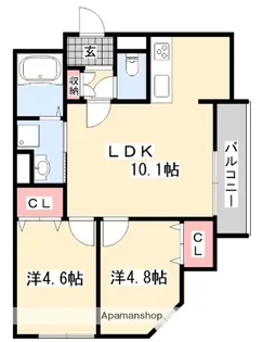 大阪府寝屋川市明和2丁目【アパート】の間取り