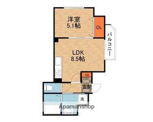 大阪府寝屋川市明和2丁目【アパート】の間取り