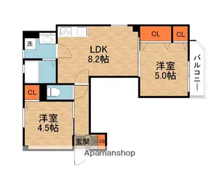 大阪府寝屋川市明和2丁目【アパート】の間取り