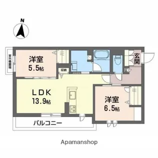 シャーメゾン セレジェイラ【3階】の間取り