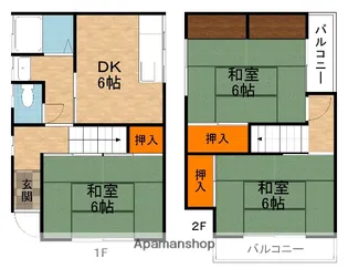 大阪府寝屋川市上神田1丁目【一戸建】の間取り