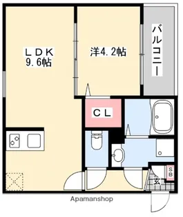 ジーメゾン渚元町クレサス【3階】の間取り