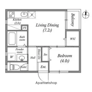 Wind Bell堂山【2階】の間取り