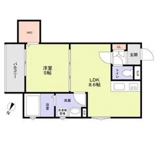 フォレストクリエオーレ上島町弐番館【2階】の間取り