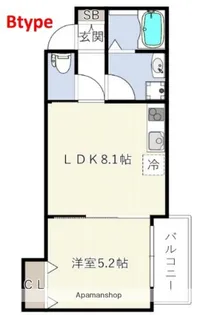 INOVE門真野里SOUTH【1階】の間取り