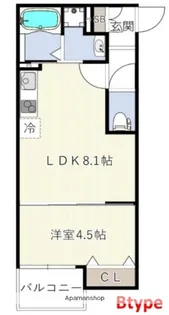 INOVE門真野里North【1階】の間取り