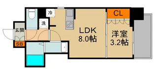 ザ・グリッド千林レジデンス【15階】の間取り