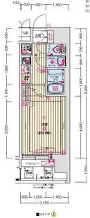 プレサンスNEO大和田STATIONベゼル【11階】の間取り