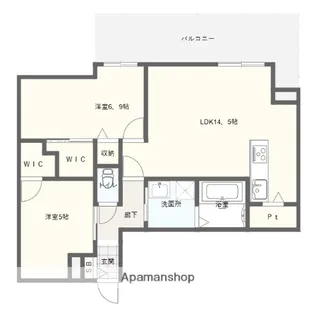 シエーナ枚方岡南【3階】の間取り