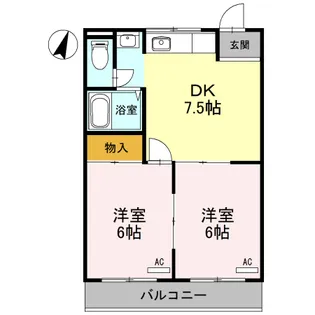 オスカー桜木A【5階】の間取り