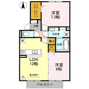 GRAND FELICIA B棟【B203号室】の間取り