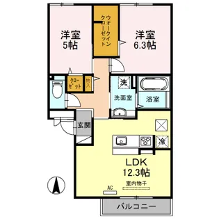 グランシャリオ藤【1階】の間取り