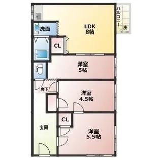 イスタ守口【2階】の間取り