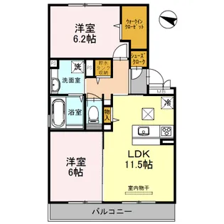 グラシアスⅡ【1階】の間取り