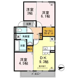 グランドゥール畷【2階】の間取り