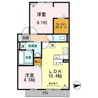 グランドゥール畷【1階】の間取り