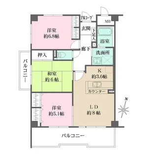 コモド【2階】の間取り