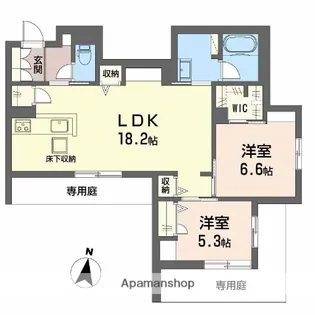 シャーメゾン フェレザ【1階】の間取り