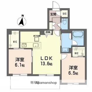 シャーメゾン フェレザ【1階】の間取り