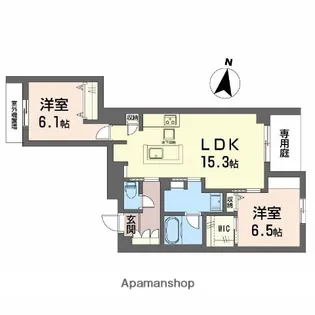 シャーメゾン フェレザ【1階】の間取り