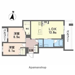 シャーメゾン フェレザ【3階】の間取り